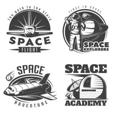 Uzay temalı basit vektör tasarımı