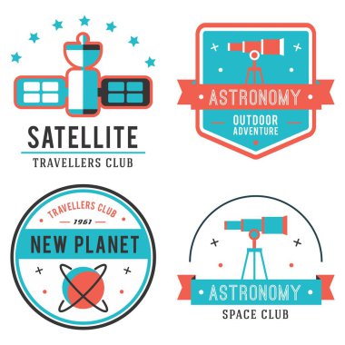 Uzay temalı basit vektör tasarımı