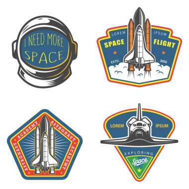 Uzay temalı basit vektör tasarımı