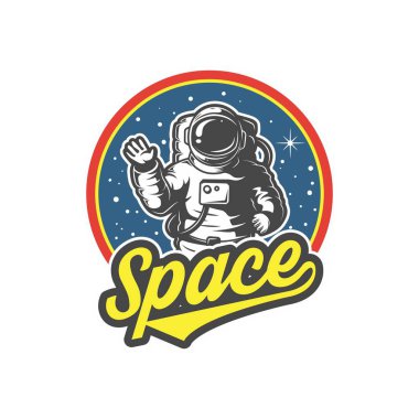 Uzay temalı basit vektör tasarımı