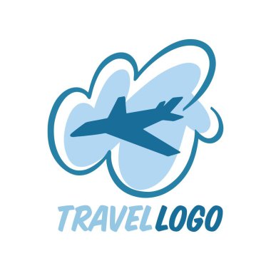 Seyahat temalı vektör tasarımı, ajans şirketlerinde logo veya markalar için uygundur