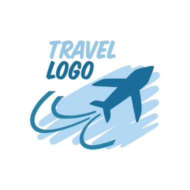 Seyahat temalı vektör tasarımı, ajans şirketlerinde logo veya markalar için uygundur