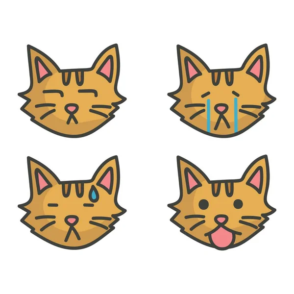 Kedi hayvan temalı vektör tasarımı