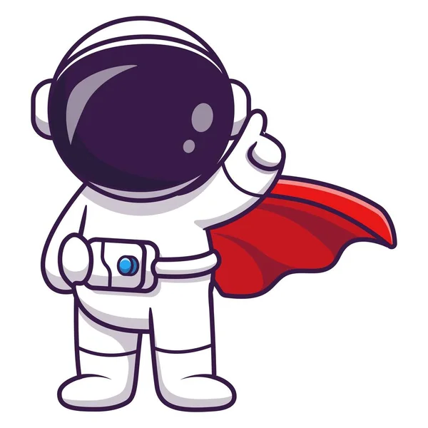 Projeto Vetor Temático Astronauta Bonito Adequado Para Capa Livro Infantil —  Vetores de Stock