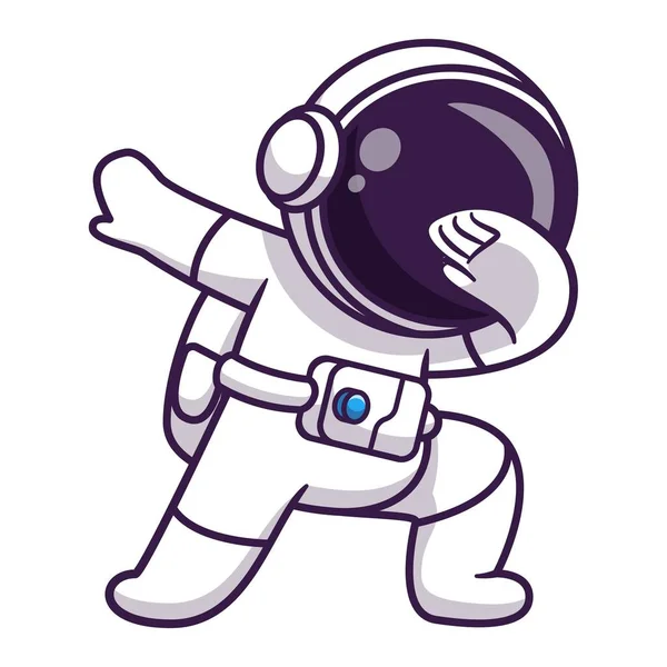 Leuke Astronaut Thema Vector Ontwerp Geschikt Voor Een Kinderboek Cover — Stockvector