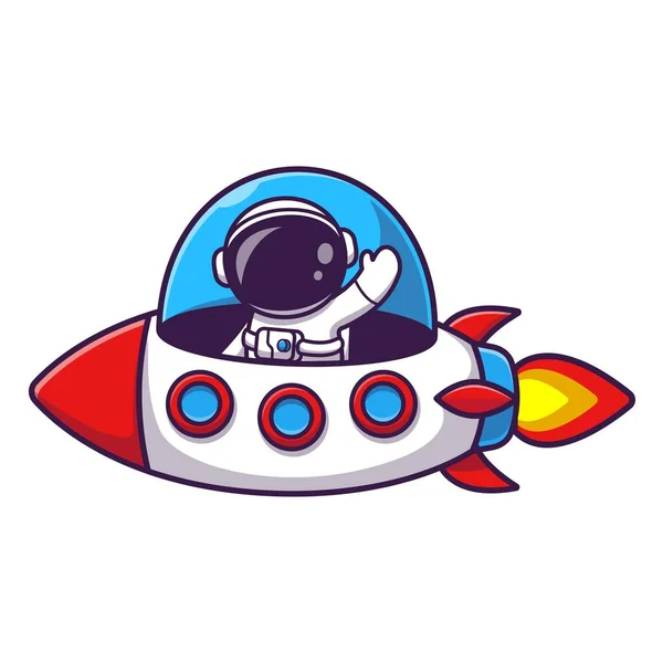 Aranyos Űrhajós Témájú Vektor Design Alkalmas Egy Gyermek Könyv Borító — Stock Vector