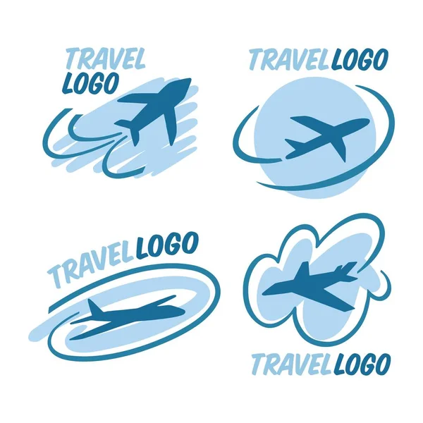 Design Vectoriel Thème Voyage Est Adapté Pour Les Logos Les — Image vectorielle