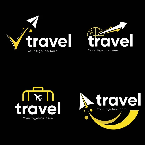 Design Vectoriel Thème Voyage Est Adapté Pour Les Logos Les — Image vectorielle