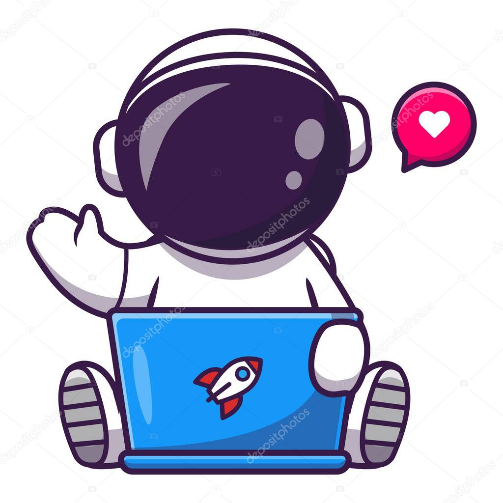Cute astronaut themed vector design suitable for a children's book cover