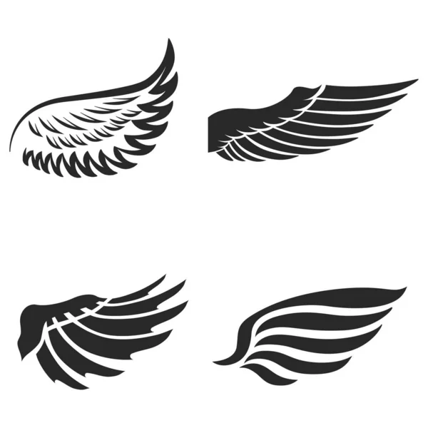 Μια Συλλογή Από Σχέδια Διανυσματικών Φτερών Θέμα — Διανυσματικό Αρχείο