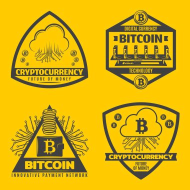 Kripto para birimi temalı vektör tasarımı