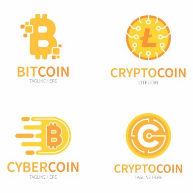 Kripto para birimi temalı vektör tasarımı