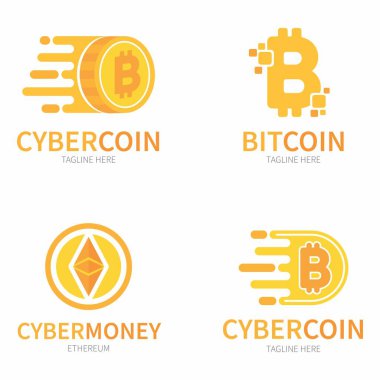 Kripto para birimi temalı vektör tasarımı