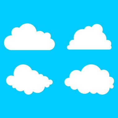 Basit bulut temalı vektör tasarımı