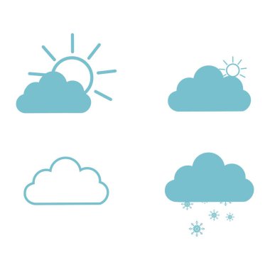 Basit bulut temalı vektör tasarımı