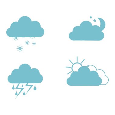 Basit bulut temalı vektör tasarımı