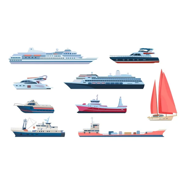 Απλός Σχεδιασμός Διανύσματος Θέμα Σκάφος Πλοίο — Διανυσματικό Αρχείο
