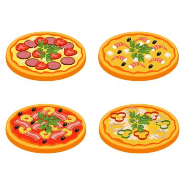 Pizza yemek temalı bir vektör veya logo tasarımı pizza şirketlerinin markalarını etiketlemek için uygundur