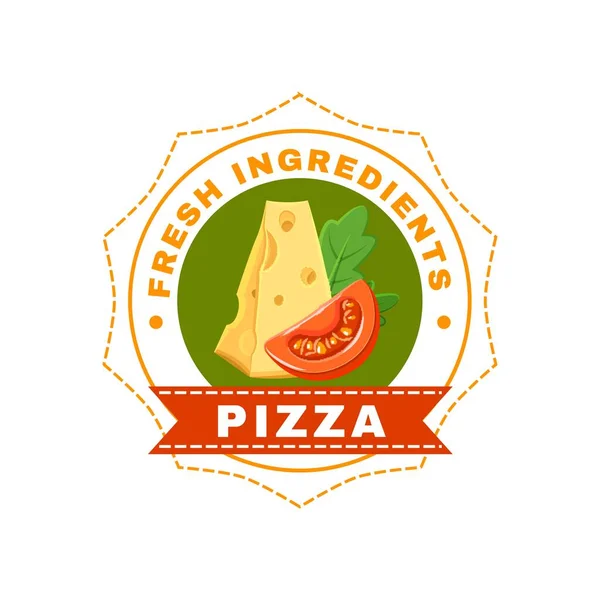Vetor Temático Pizza Design Logotipo Adequado Para Rotular Marcas Negócios — Vetor de Stock
