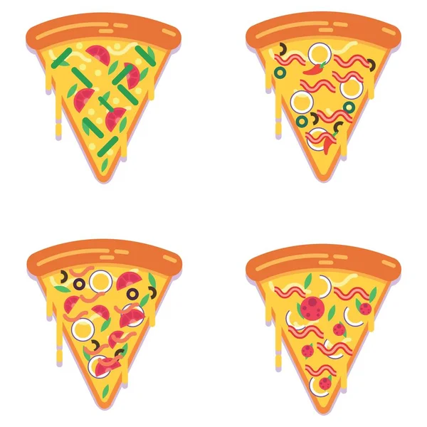 Pizza Food Themed Vector Logo Design Suitable Labeling Pizza Business — Stock Vector