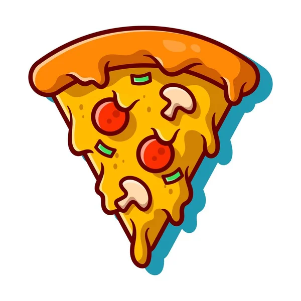 Een Pizza Food Thema Vector Logo Ontwerp Geschikt Voor Het — Stockvector