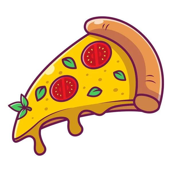 Vecteur Logo Sur Thème Des Pizzas Convient Étiquetage Des Marques — Image vectorielle