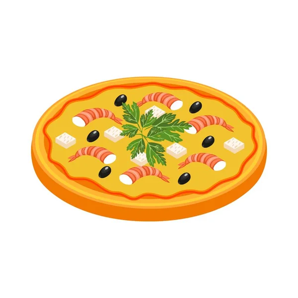 Pizza Motivem Vektoru Nebo Logo Design Vhodný Pro Označování Pizza — Stockový vektor
