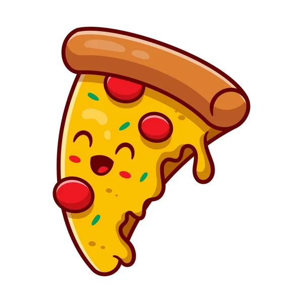 Een Pizza Food Thema Vector Logo Ontwerp Geschikt Voor Het — Stockvector