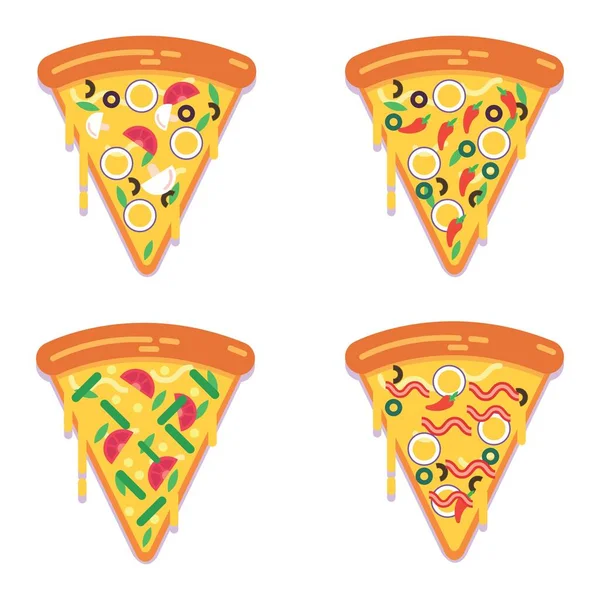 Дизайн Вектора Логотипа Пиццы Подходит Маркировки Брендов Пиццы — стоковый вектор