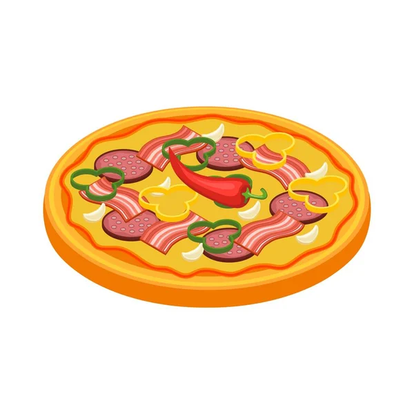 Vector Temático Comida Para Pizza Diseño Logotipo Adecuado Para Etiquetar — Vector de stock