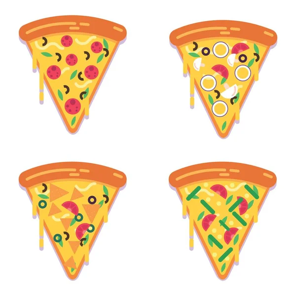 Een Pizza Food Thema Vector Logo Ontwerp Geschikt Voor Het — Stockvector