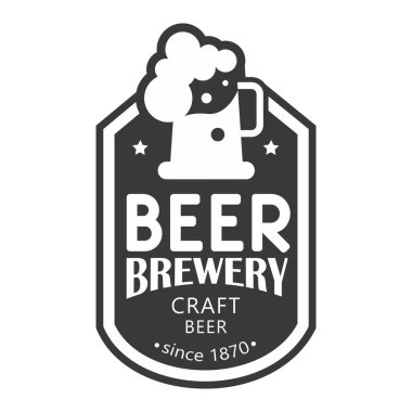 Bira temalı vektör veya logo tasarımı, içecek şirketleri veya bar işletmeleri için marka etiketleri için uygundur