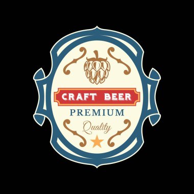 Bira temalı vektör veya logo tasarımı, içecek şirketleri veya bar işletmeleri için marka etiketleri için uygundur