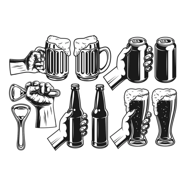 Conception Vectorielle Logo Sur Thème Bière Adaptée Aux Étiquettes Marque — Image vectorielle