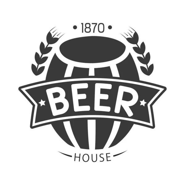 Design Vetor Logotipo Temático Cerveja Adequado Para Rótulos Marcas Para — Vetor de Stock