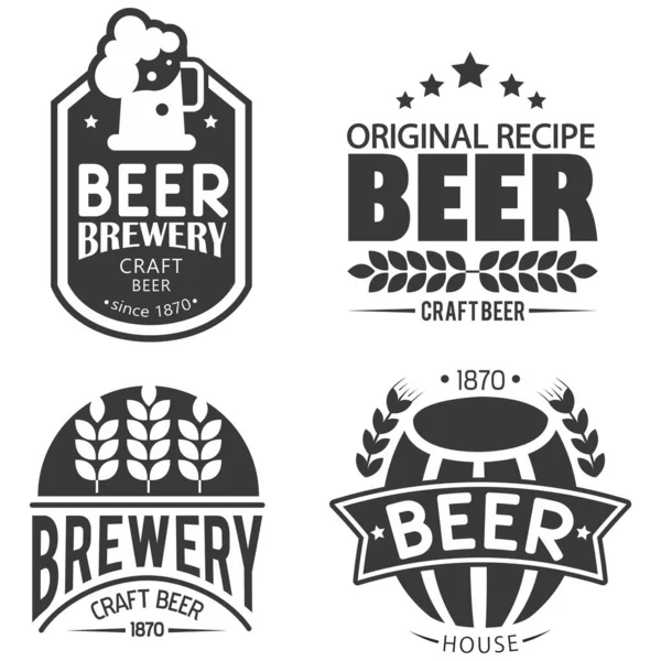 Beer Themed Vector Logo Design Suitable Brand Labels Beverage Companies — Stock Vector