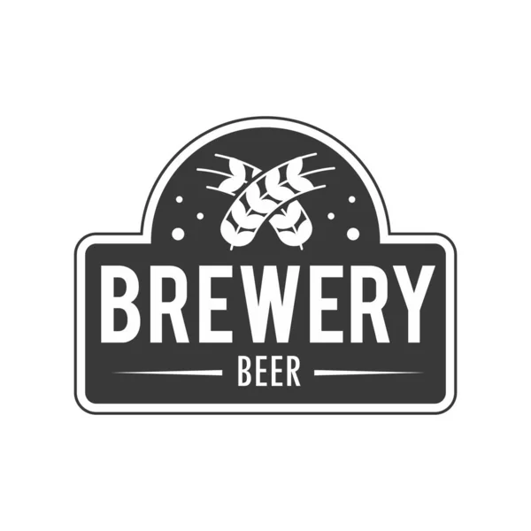 啤酒主题载体或标志设计 适用于饮料公司或酒吧企业的品牌标签 — 图库矢量图片