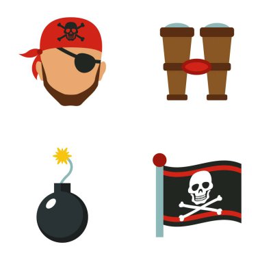 Korsan temalı vektör tasarımı