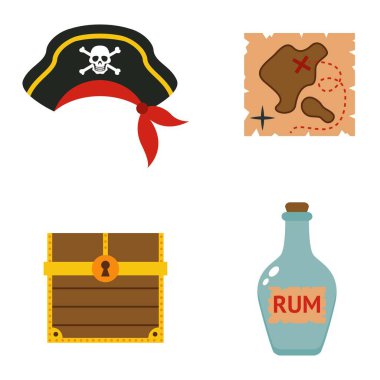 Korsan temalı vektör tasarımı