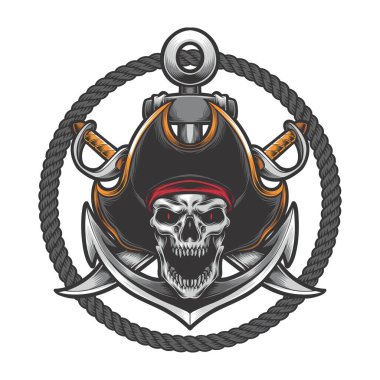 Korsan temalı vektör tasarımı