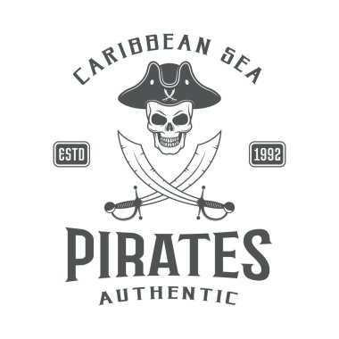 Korsan temalı vektör tasarımı