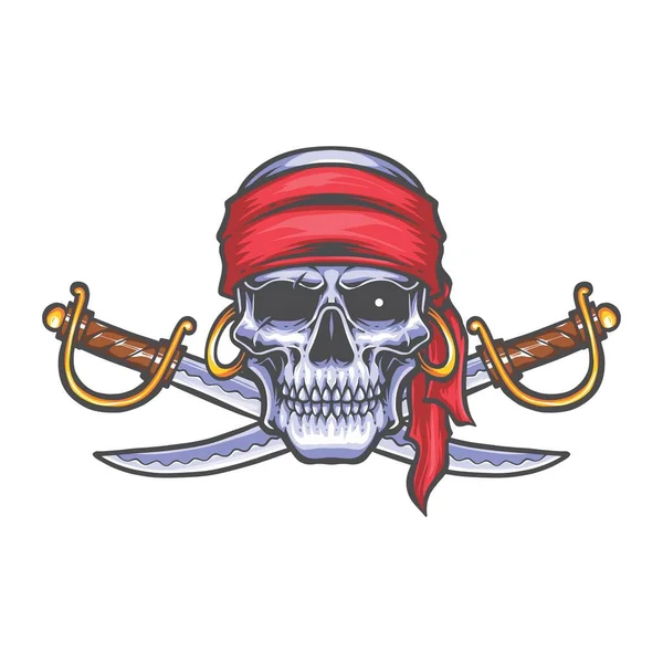 Projeto Vetorial Temático Pirata —  Vetores de Stock