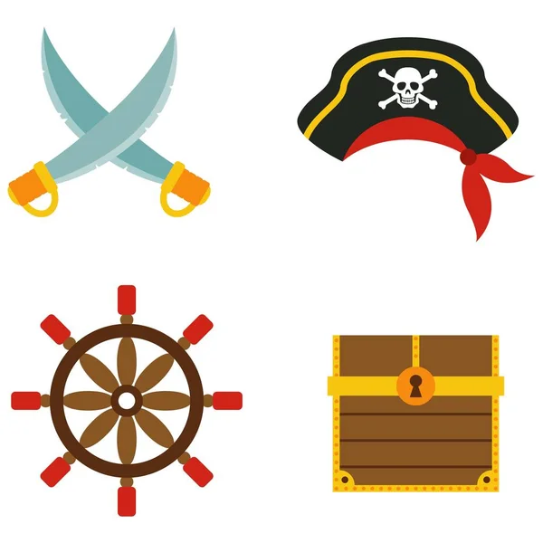 Návrh Vektoru Motivem Piráta — Stockový vektor