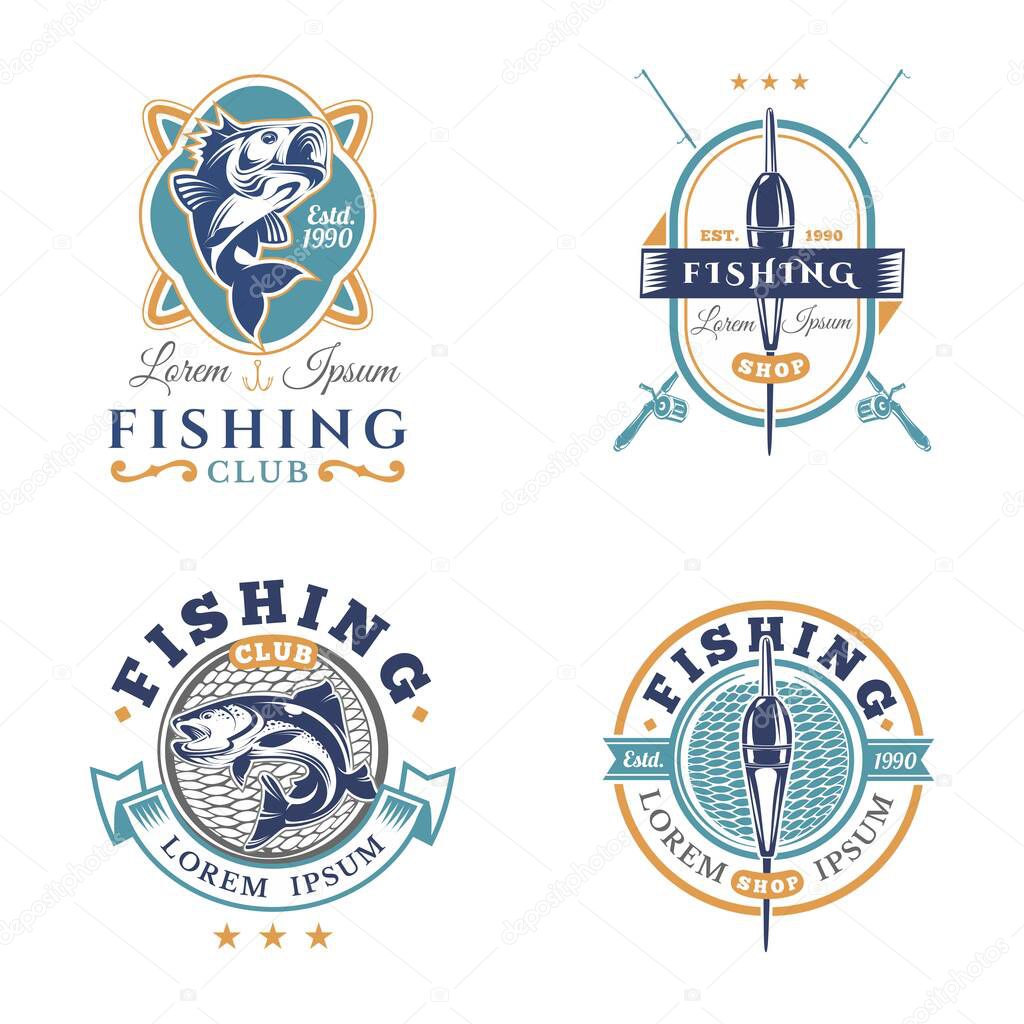 Simple fishing themed vector or logo design