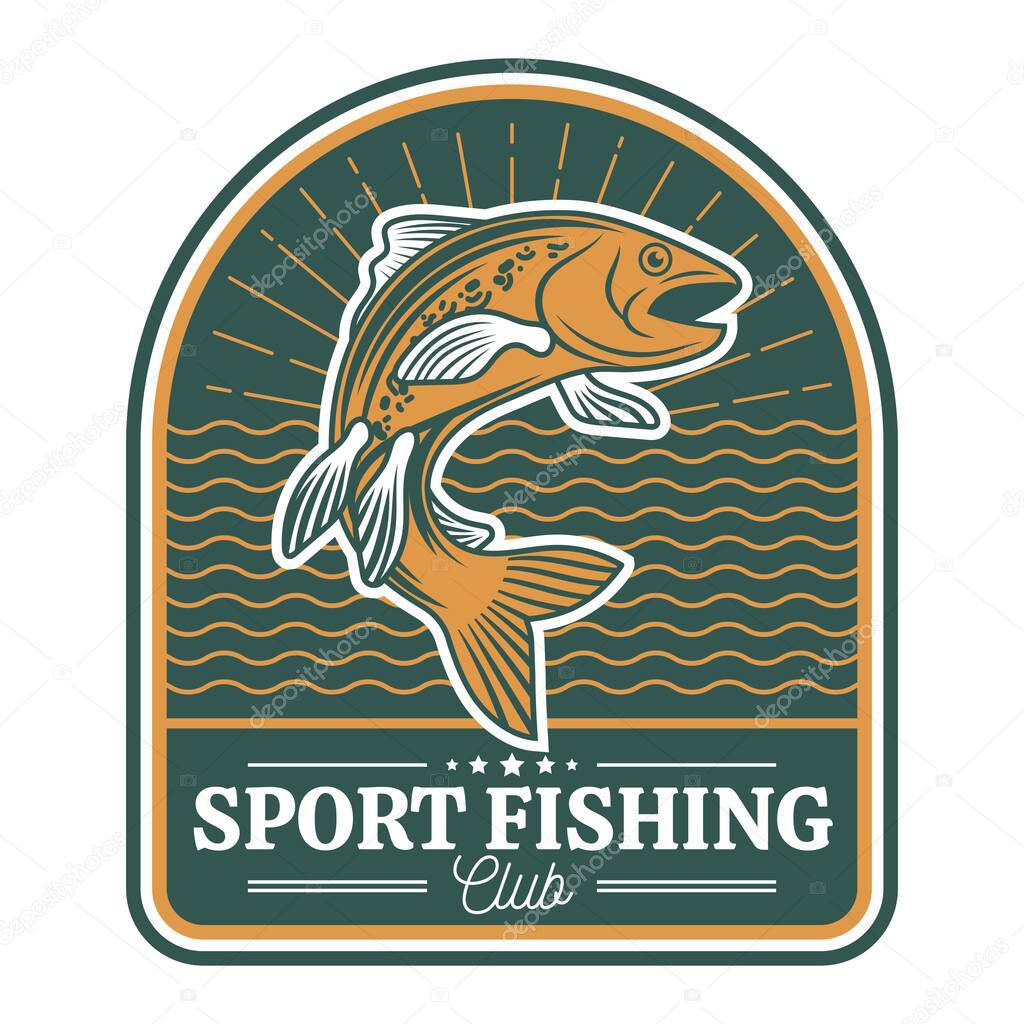 Simple fishing themed vector or logo design