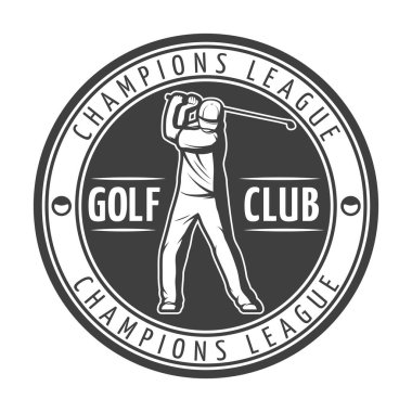 Golf sporu temalı vektör tasarımı