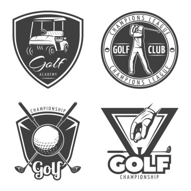 Golf sporu temalı vektör tasarımı