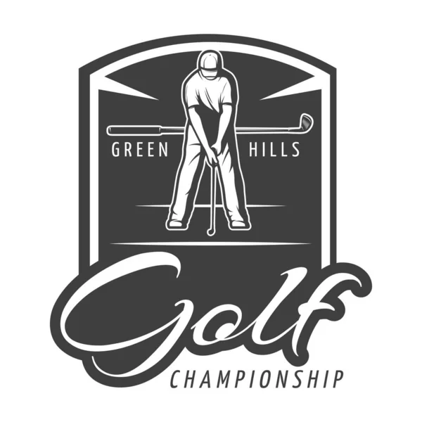Golf Sport Thème Vectoriel Design — Image vectorielle