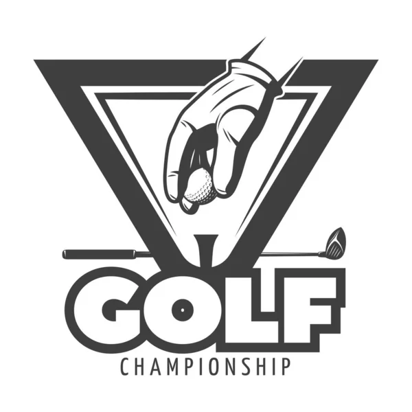 ゴルフスポーツをテーマにしたベクトルデザイン — ストックベクタ