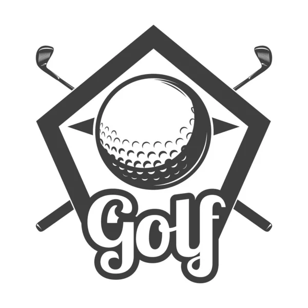 Golf Sportowe Projekt Wektora Tematycznego — Wektor stockowy